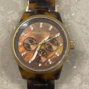 Michael Kors Dress MK5038 Wrist Watch for Women Tortoise Shell Band